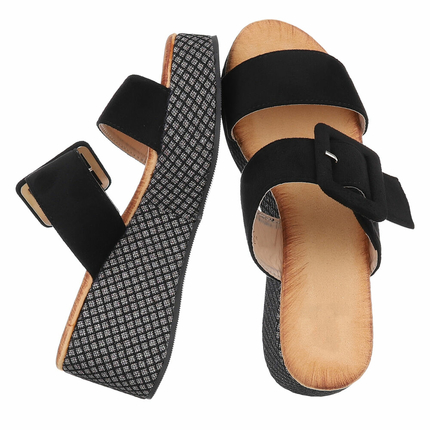 Damen Keilsandaletten - black