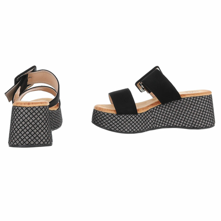 Damen Keilsandaletten - black