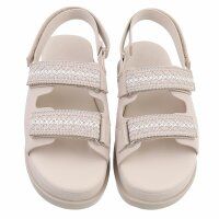 Damen Keilsandaletten - beige