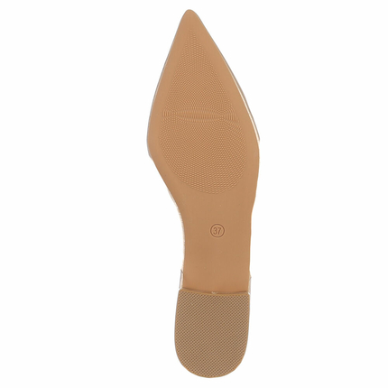Damen Flache Sandalen - beige