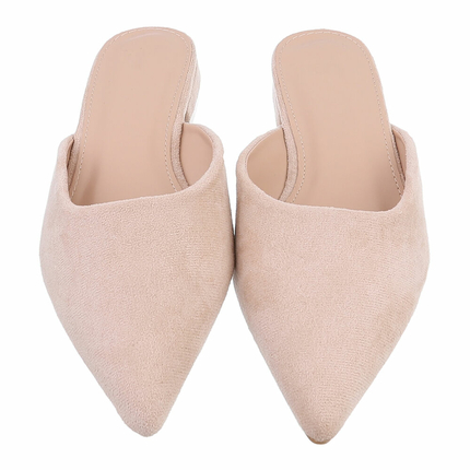 Damen Flache Sandalen - beige