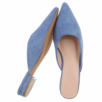 Damen Flache Sandalen - blue