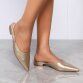 Damen Flache Sandalen - gold