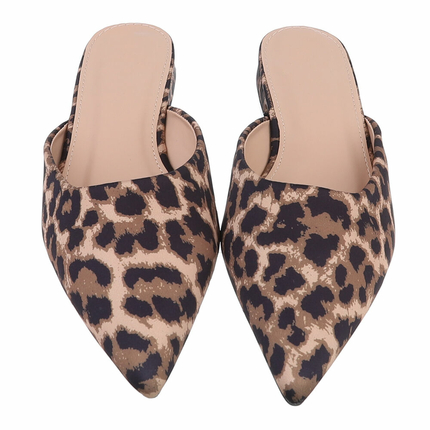 Damen Flache Sandalen - leopard