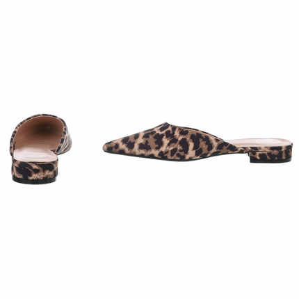 Damen Flache Sandalen - leopard