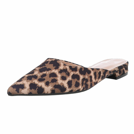 Damen Flache Sandalen - leopard Gr. 40