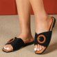 Damen Flache Sandalen - black