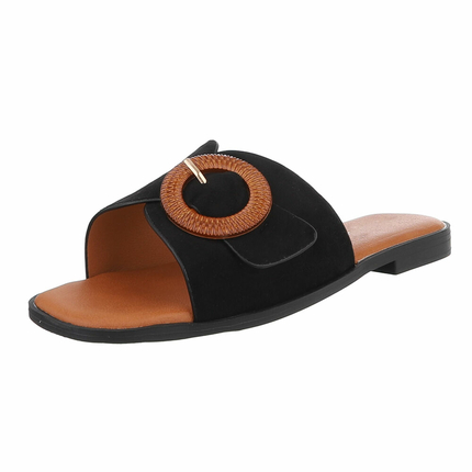 Damen Flache Sandalen - black - 12 Paar
