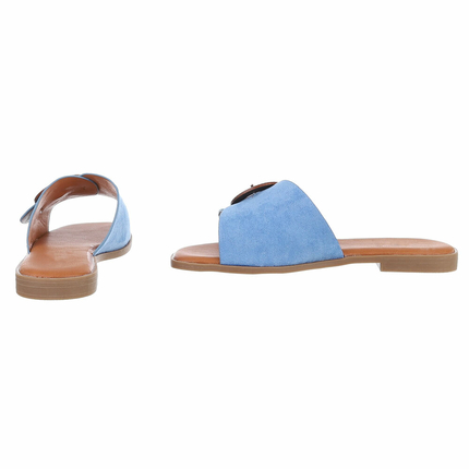 Damen Flache Sandalen - blue
