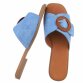 Damen Flache Sandalen - blue