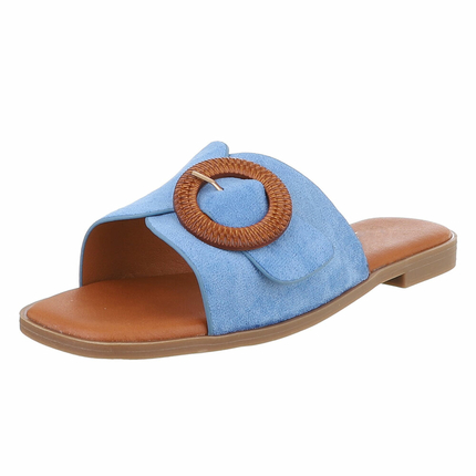 Damen Flache Sandalen - blue Gr. 36
