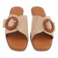 Damen Flache Sandalen - khaki