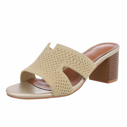 Damen Sandaletten - gold Gr. 38