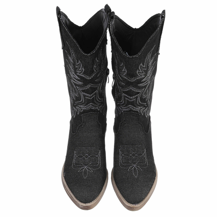 Damen Western- & Bikerboots - blackjeans