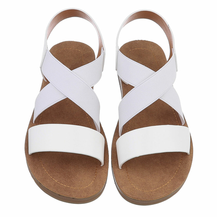 Damen Flache Sandalen - white