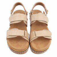 Damen Keilsandaletten - beige
