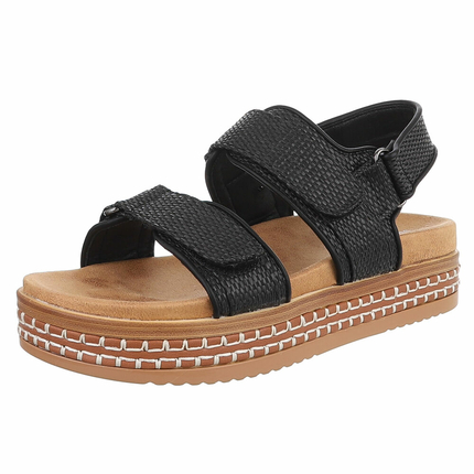 Damen Keilsandaletten - black