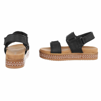 Damen Keilsandaletten - black