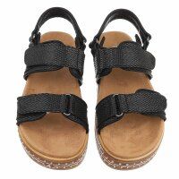 Damen Keilsandaletten - black