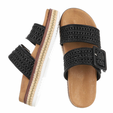 Damen Keilsandaletten - black