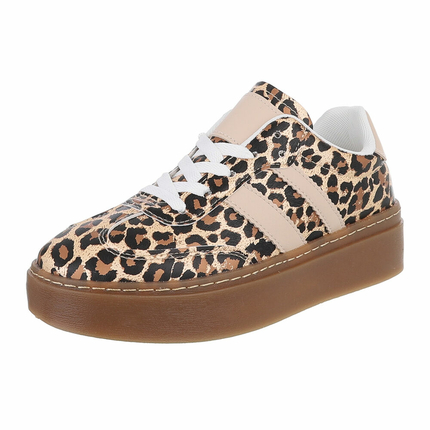 Damen Low-Sneakers - leopard Gr. 39