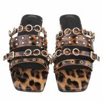 Damen Flache Sandalen - leopard