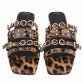Damen Flache Sandalen - leopard