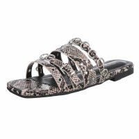 Damen Flache Sandalen - snake