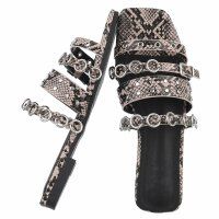 Damen Flache Sandalen - snake