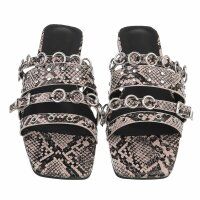 Damen Flache Sandalen - snake
