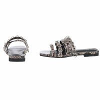 Damen Flache Sandalen - snake
