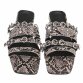 Damen Flache Sandalen - snake