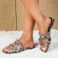 Damen Flache Sandalen - snake