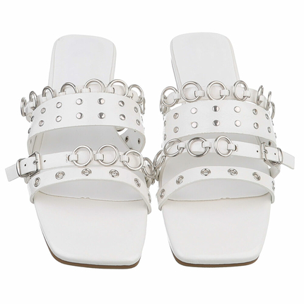 Damen Flache Sandalen - white