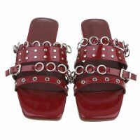 Damen Flache Sandalen - wine