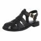 Damen Flache Sandalen - black Gr. 40