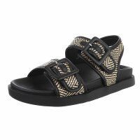 Damen Flache Sandalen - black