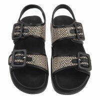 Damen Flache Sandalen - black