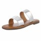 Damen Flache Sandalen - silver Gr. 37