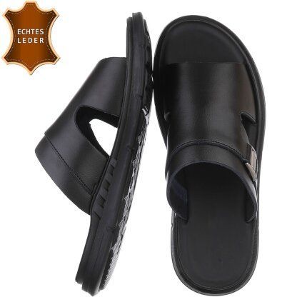 Leder Herren Sandalen - black
