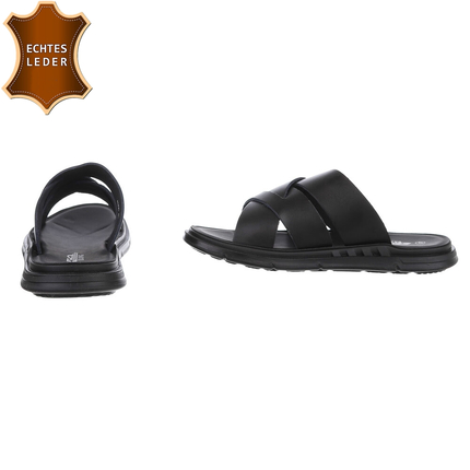 Leder Herren Sandalen - black