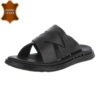 Leder Herren Sandalen - black
