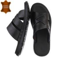 Leder Herren Sandalen - black
