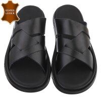 Leder Herren Sandalen - black