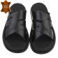 Leder Herren Sandalen - black