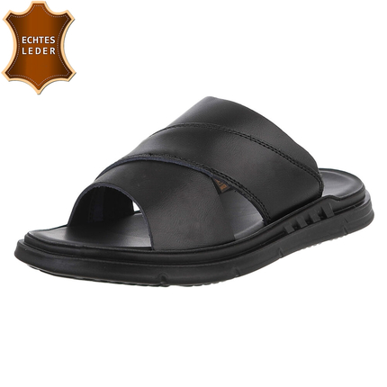 Leder Herren Sandalen - black Gr. 40