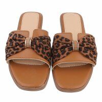 Damen Flache Sandalen - camel