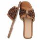 Damen Flache Sandalen - camel