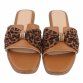 Damen Flache Sandalen - camel