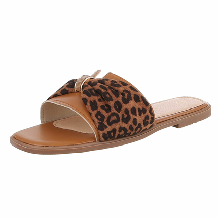 Damen Flache Sandalen - camel Gr. 36